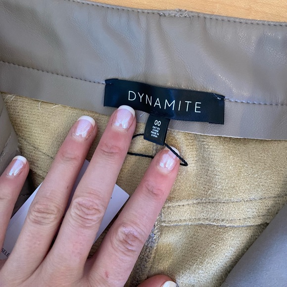 Dynamite Gisele Moon Rock Faux Leather Pants 00 - Picture 3 of 5